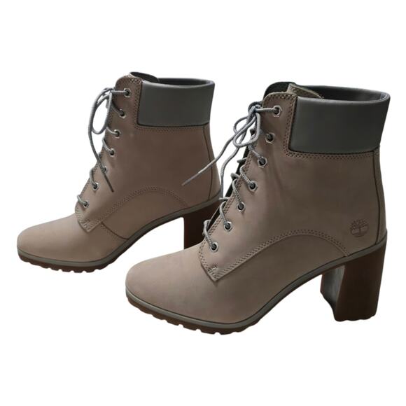 Timberland Women's‎ Allington Lace-Up 6-Inch Boots Beige and Green Suede Boots 9 - Picture 3 of 9